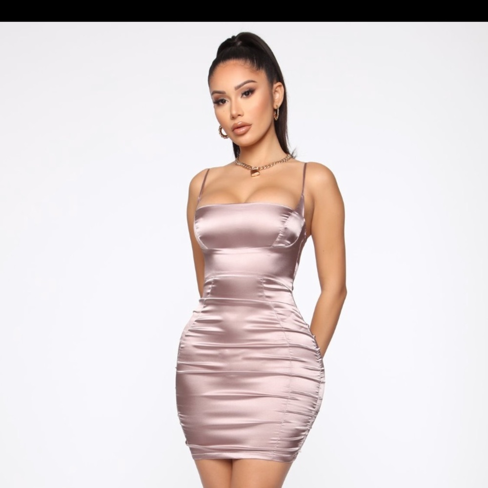 Satin mini dress